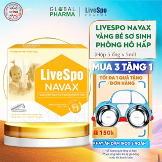 Nhỏ mũi bào tử lợi khuẩn Livespo Navax Kids cho bé - Vệ sinh, giảm nghẹt, sổ mũi (Bình+5 ống x 5ml)