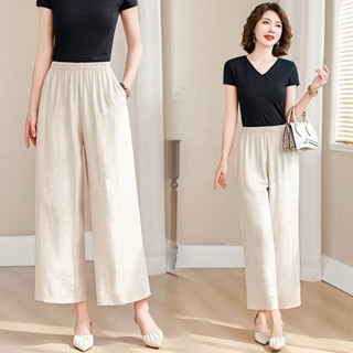 Quần đũi ống rộng trung niên, Quần dài trung niên, Chất liệu đũi cao cấp, Mềm mại, Tôn dáng, Két hợp được nhiều kiểu áo