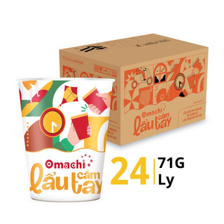   MỚI  1 thùng mì Omachi lẩu cầm tay 24 ly 71g 