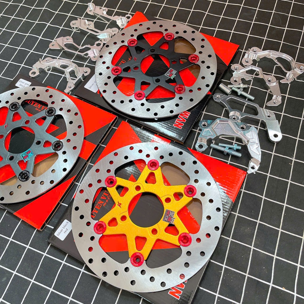 Combo Đĩa NVM Mẫu Kingrag (4Lỗ) Size 245mm< Kèm Pát Heo Zin cho tất cả các dòng xe thông dụng(Size 2