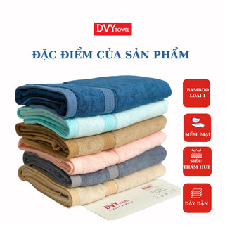 Hộp 3 Khăn Tre Bamboo Cao Cấp ( 1Khăn Tắm, 1Khăn Lau Đầu, 1Khăn Mặt)