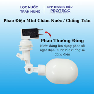 Phao Điện Mini Dùng Cho Máy Lọc Nước, Hồ Cá, Chế Đồ - Điều Khiển Đóng Ngắt Bơm, Nước, Điện