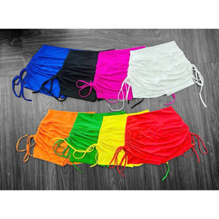 Quần váy rút dây 2 bên 2 lớp tập gym yoga thể thao nữ cap cao co giãn ôm dáng che khuyết điểm