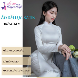 Áo Dài Trắng Nữ Sinh Lụa Satin