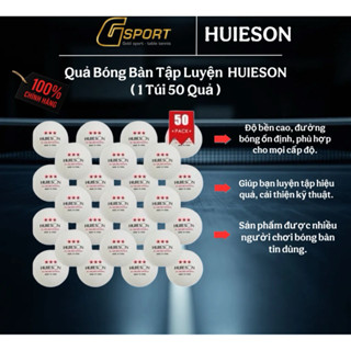 Quả bóng bàn luyện tập Huieson 3 sao - Bóng Bàn Chất lượng giá rẻ ( loại 50 quả/100 quả)