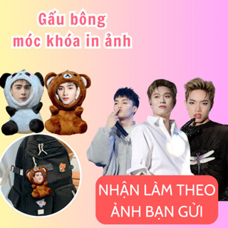 Gấu bông in ảnh idol, nhận in móc khóa gấu bông theo yêu cầu - mẫu có sẵn: Negav, Quang Hùng, HIEUTHUHAI,..