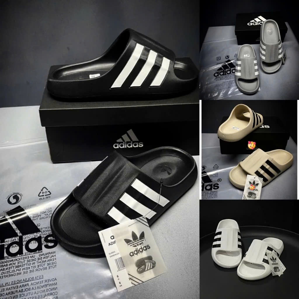 Dép đúc Adifom siêu nhẹ 3 sọc, dép adifom superstar mule full mẫu nam nữ 36-43 chống trượt