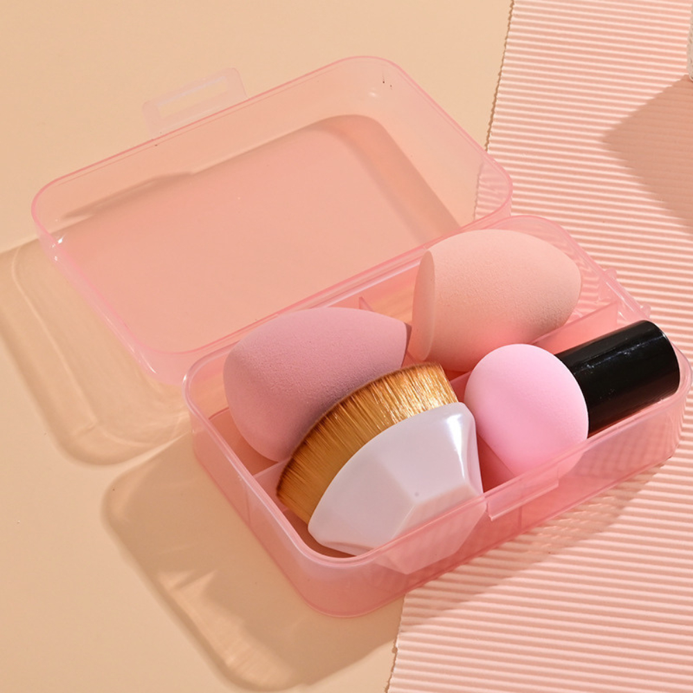 Ảnh 6 của Set Bông Mút Tán Nền Trang Điểm BEABIAI Hình Trái Cây Dễ Thương Kèm Cọ Tán Nền Và Hộp Đựng Tiện Lợi