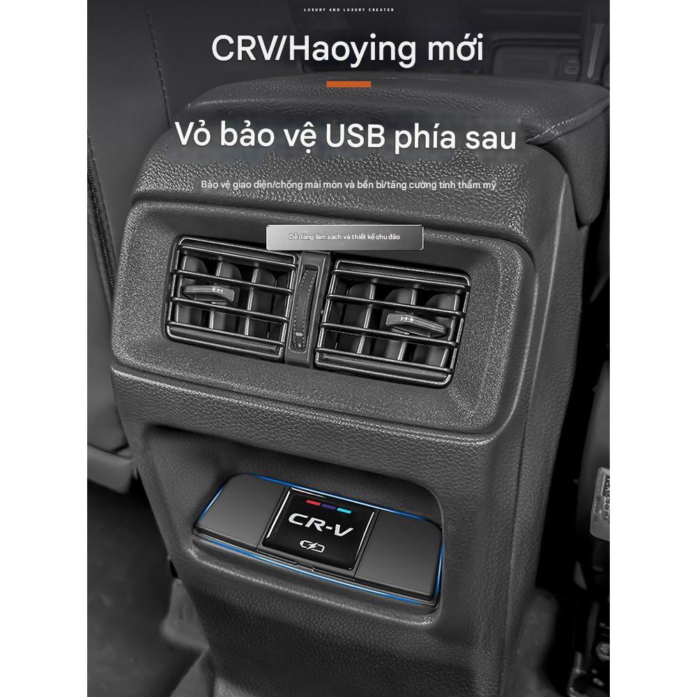 Nắp che cổng sạc USB hàng ghế sau xe Honda CRV 2023-2025 - Phụ kiện trang trí nội thất xe hơi