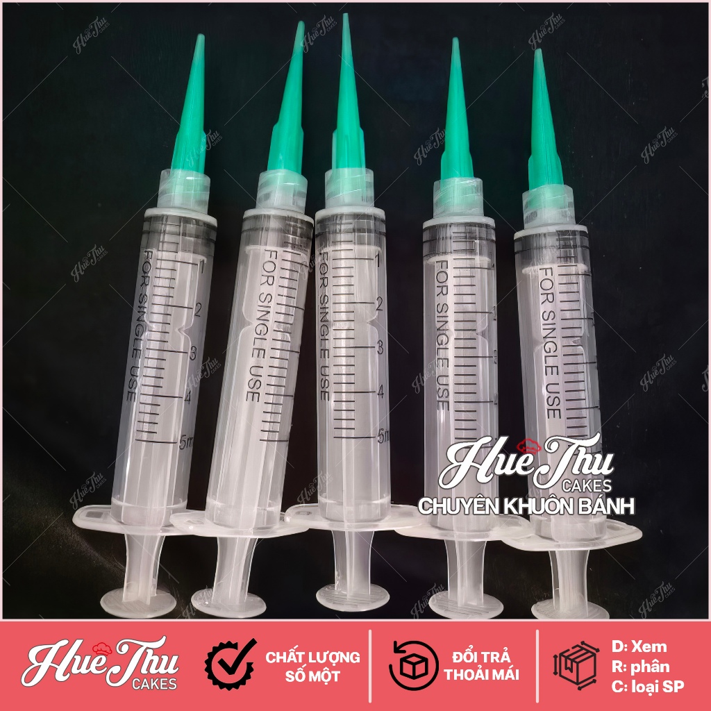 Kim bơm tạo hình (5 kim) cho rau câu vẽ, rau câu hoa nổi, thạch rau câu 3D