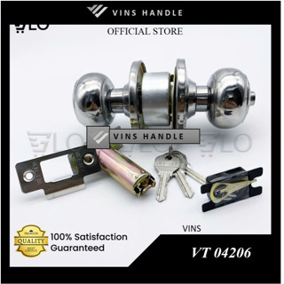 (Loại Bền) Đóng Vỉ Ổ Khóa Cửa Việt Tiệp Tay Nắm Tròn 04206 (cò ngắn, cò dài)- chất lượng cao- bảo hành 1.1