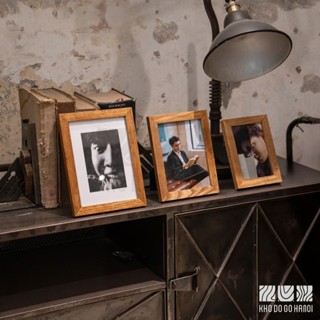 Khung ảnh để bàn hoặc treo tường màu vàng burmese size 10x15, 13x18, 15x21, 21x30 KÈM chân chống