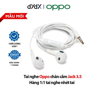 Tai nghe Oppo có dây nhét tai R11 tai nghe có dây dùng nghe nhạc gọi điện màu trắng dài 1,2m nhựa TPE chống đứt DYDX