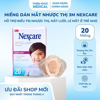 Miếng Dán Mắt Nhược Thị 3M Nexcare 1537, Hộp 20 Miếng Cỡ Nhỏ Thoáng Khí