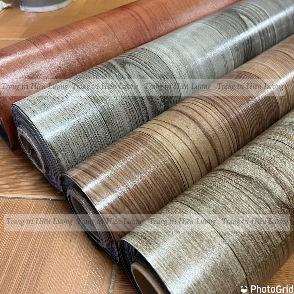 Cuộn 10m2 simili trải sàn nhà vân gỗ Đài Loan dày 0,4mm, thảm nhựa trải lót nền, tapi trải sàn