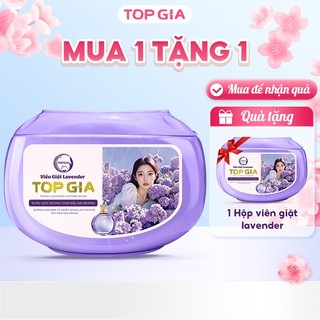   Mua 1 tặng 1  Hộp viên giặt xả Top Gia tiện lợi 3 trong 1 hương nước hoa lavender  40viên hộp  