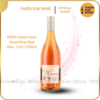   Chính Hãng  - Rượu Vang Hồng Ý Ngọt EFINA SWEET ROSE - 750ml  5,5%  