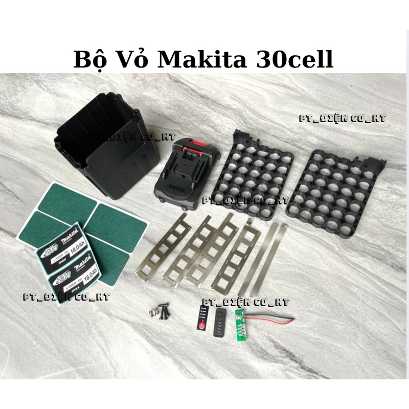 Vỏ Mạch Makita 30cell 20cell 15cell 10cell 5cell 18650 phổ thông(Vỏ Nhựa Dẻo Chống Sốc ):