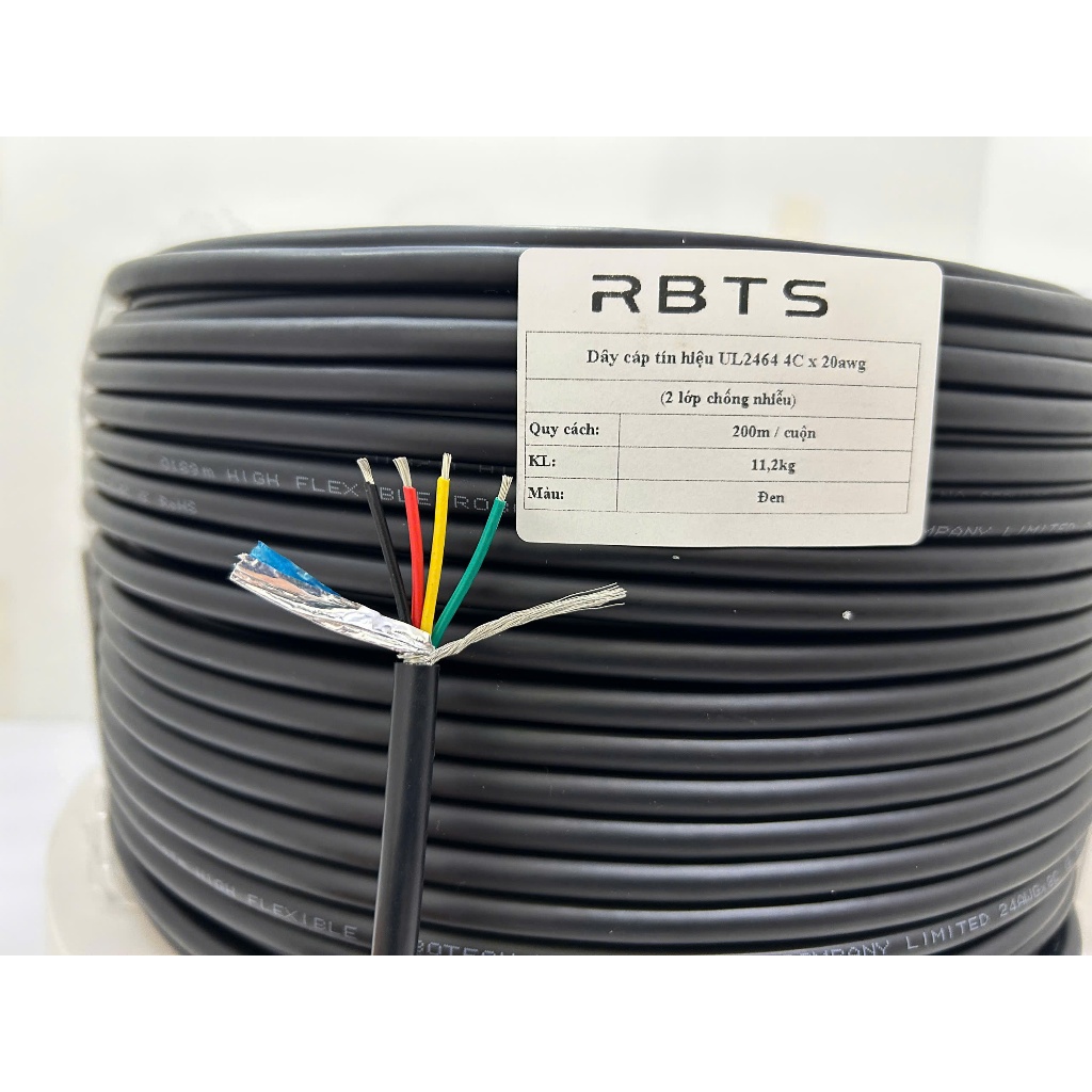 Dây cáp tín hiệu 4 lõi UL2464 20awg 22awg 24awg 26awg  truyền tín hiệu, truyền tín hiệu âm thanh ...