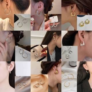 Bông tai nữ tròn cao cấp phụ kiện đi tiệc cá tính nhiều kiểu dáng