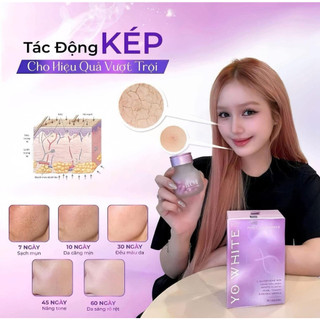 Viên Uống Trắng Da Yo White 80, Viên Trắng Da Chống Nắng Nội Sinh Yo White 80 GeniShop Giúp Da Trắng Sáng Dưỡng Da