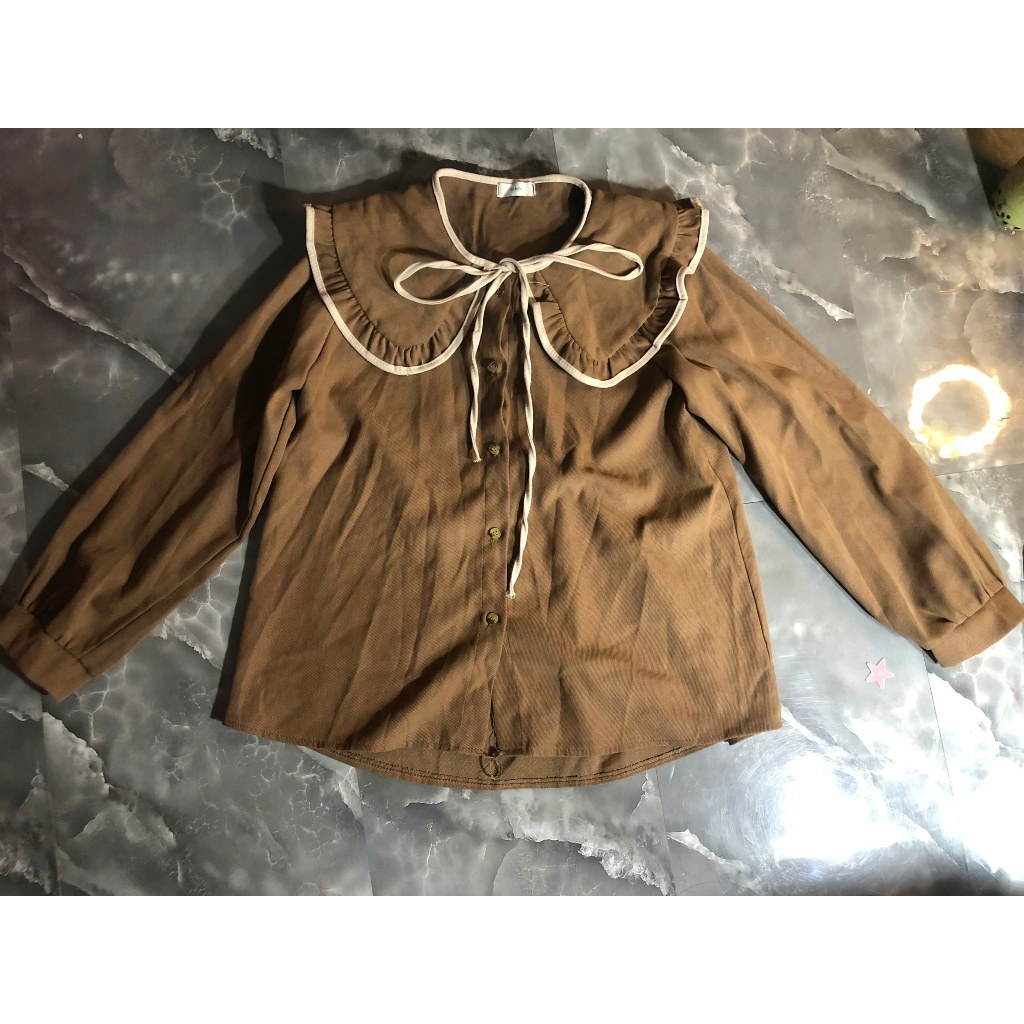 [GÓC PASS ĐỒ] ÁO KIỂU MÀU NÂU DÀNH CHO NỮ - PASS ĐỒ GIÁ RẺ XINH IUUU THUII Ạ - PHÙ HỢP MỌI OUTFIT CH