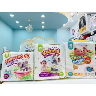 Khăn giấy khô đa năng Mipbi bao bì mới dành cho mẹ và bé 600g, 800g, 900g