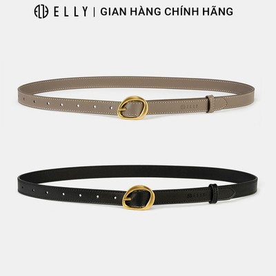 Dây lưng nữ ELLY ED78 thắt lưng da thật cao cấp khóa xỏ kim thanh lịch thời trang