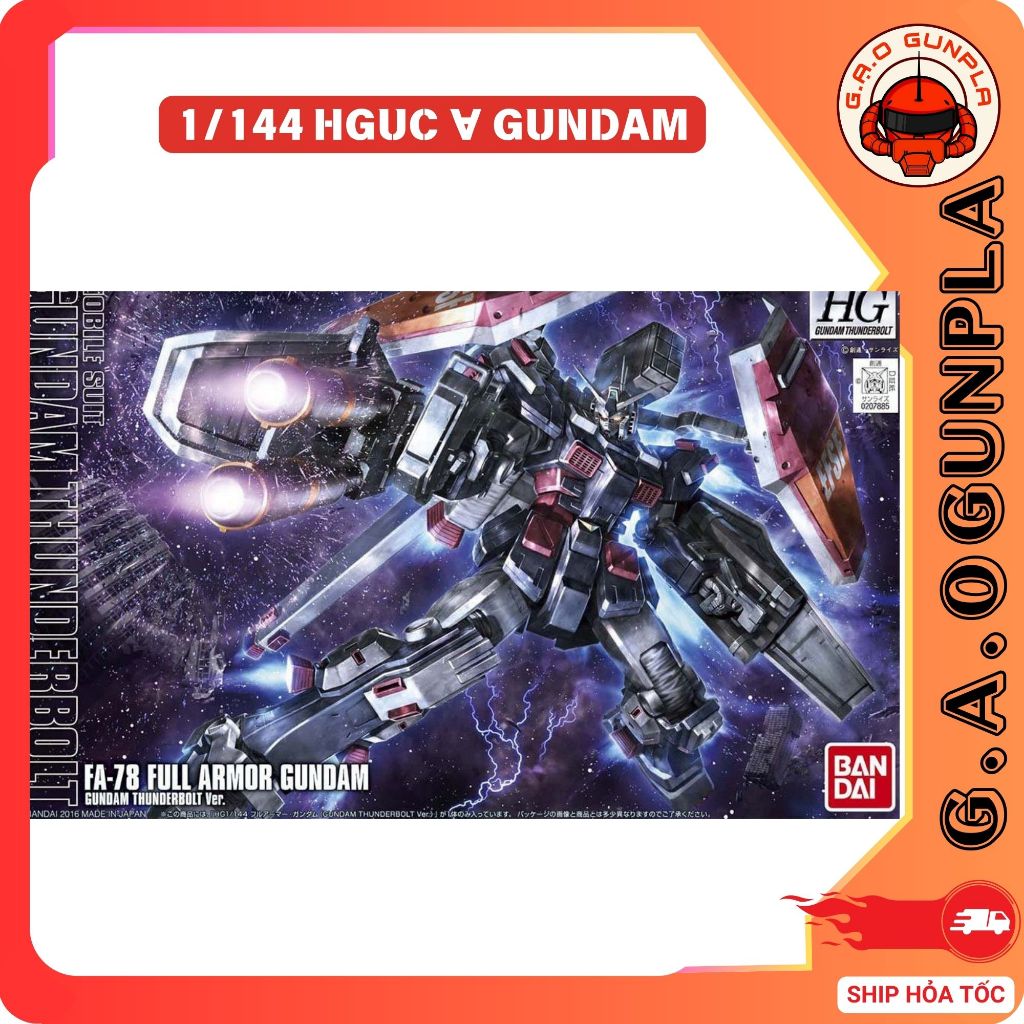 Mô hình lắp ráp Gundam Chính hãng Bandai HG 1/144 FULL ARMOR GUNDAM [GUNDAM THUNDERBOLT Ver.]