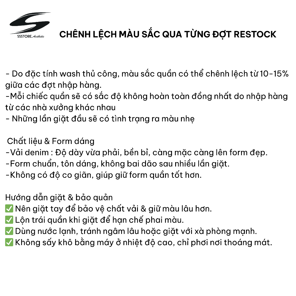 Quần Jeans Dài Ống Rộng Thụng Wash Form Unisex Tôn Dáng Nam Nữ Nhiều Màu_SSSTore.Aesthetic | BigBuy360 - bigbuy360.vn