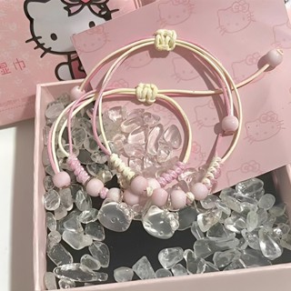 lichee1🌷Quà tặng ngày lễ cho nam bạn gái kitty hello kitty mặt dây chuyền vòng tay cặp đôi bạn gái vòng tay 2025 mẫu mới