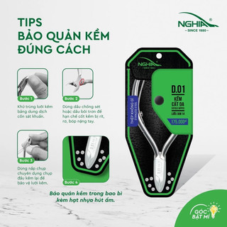 Kìm nghĩa nhặt da mã D.01 ( thép không gỉ )