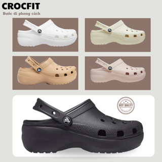 Dép Sục Crocs Platform Đế Cao, Dep Cross Nữ Cao 5Cm, Sục Cross Classic Nữ Chống Nước Cao Cấp
