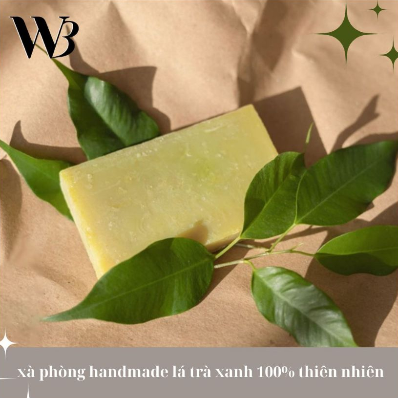 Xà phòng handmade lá trà xanh Wonderful Bubbles (100g)
