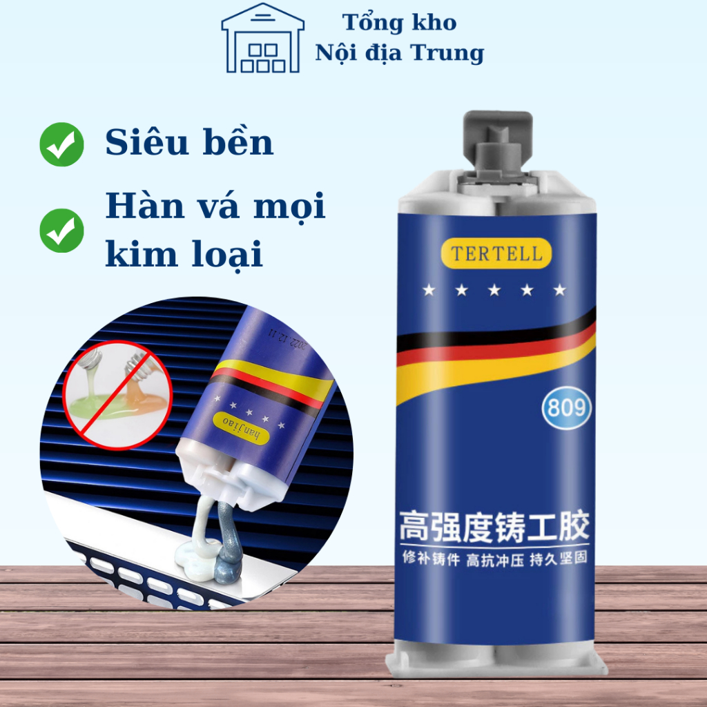 Keo hàn nối kim loại AB kết dính chắc chắn như hàn thật, keo sửa chữa chống…