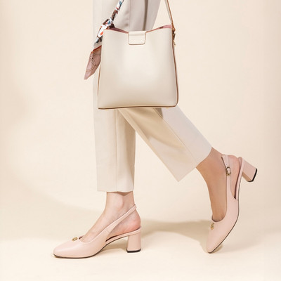 Giày Cao Gót Slingback Zuciani Đính Hoa - GYM06
