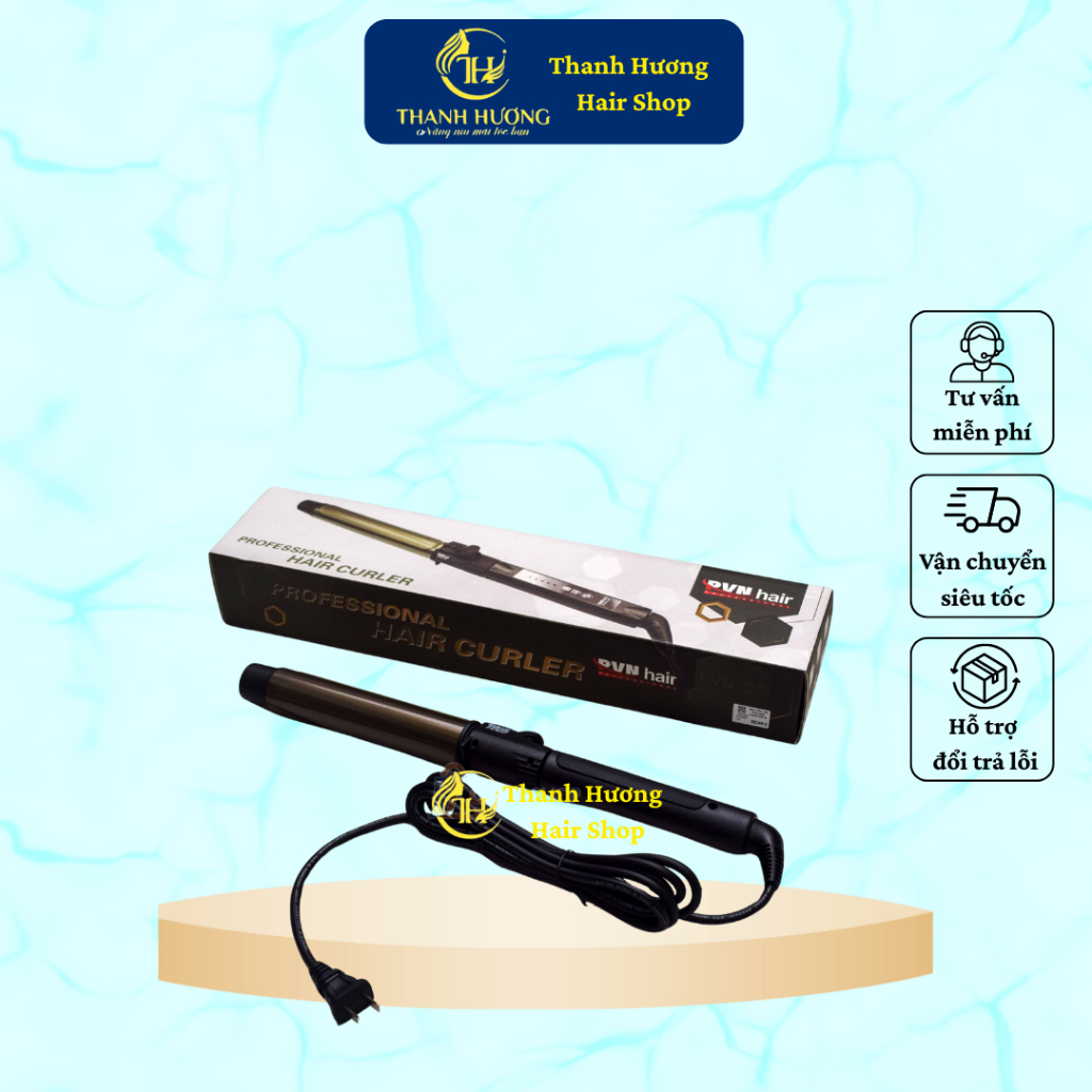 Kẹp Uốn Lọn PVN Tạo Kiểu Tóc, Uốn Tóc Nhiều Size, Dùng Tại Nhà - Salon
