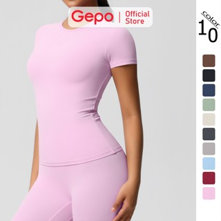 Áo Thun Thể Thao Tập Gym Yoga Zumba Chất LuLu Thun Lạnh Ôm Body Siết Eo Tôn Dáng Gepo GP236