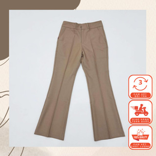 Quần Tây Nữ Ống Loe Nấm Lùn 2, 9 Tấc Vải Cotton Lạnh Loại 1 Mặc Đứng Ống Mát Nhẹ