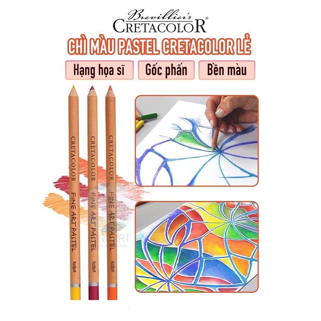 Chì phấn pastel Cretacolor cây lẻ