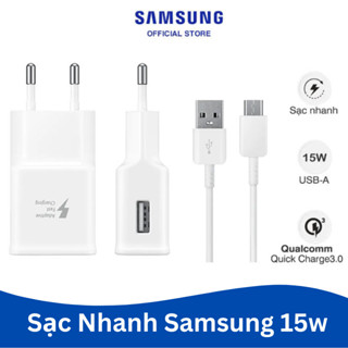 Bộ adapter sạc SamSung 15W Type C và Micro Sạc nhanh QC 3.0,Tương thích với nhiều dòng điện thoại - Bảo hành 1 đổi 1