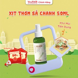 Chai xịt phòng thơm Sả Chanh Vina TƯƠI 50ml tinh dầu chanh xả đuổi muỗi