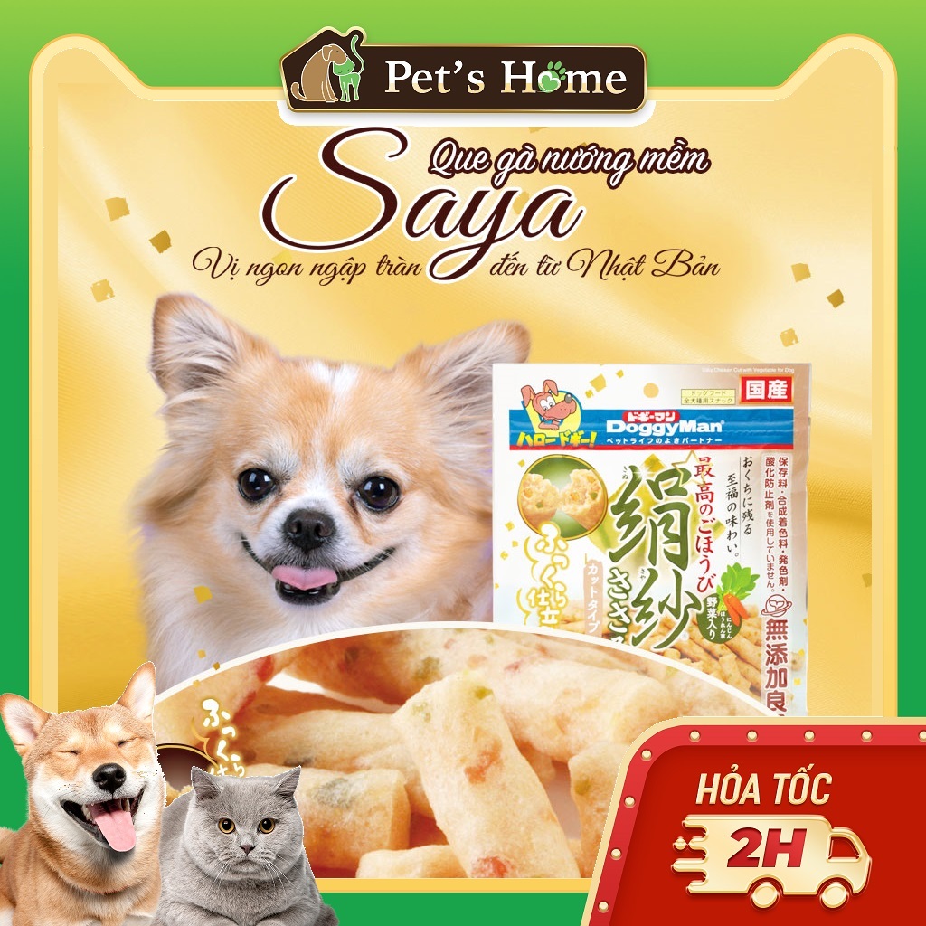 Que gà nướng mềm SAYA bổ sung rau củ Doggyman 100g
