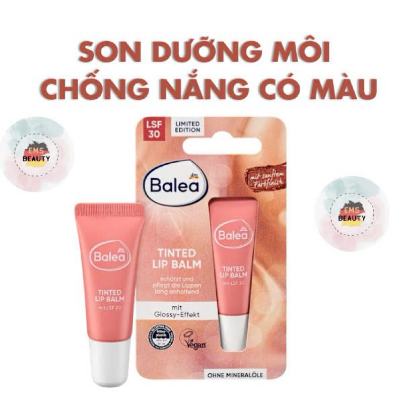 Son Dưỡng Chống Nắng Balea, Son Dưỡng Môi Mềm Chống Bong Tróc, Son Dưỡng Có Màu SPF 30, Son Dưỡng Mô