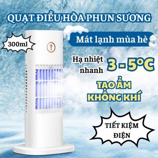 Quạt đá điều hòa hơi nước D3, Quạt phun sương mini 3 chế độ siêu mát, Quạt điều hòa không khí