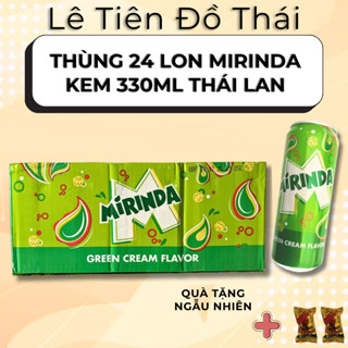  Thùng 24 Lon 330ml Nước Ngọt Mirinda Vị Soda Kem Xanh Lá Thái Lan 