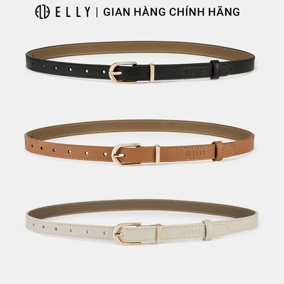 Dây lưng nữ ELLY ED79 thắt lưng da thật cao cấp khóa xỏ kim thanh lịch thời trang