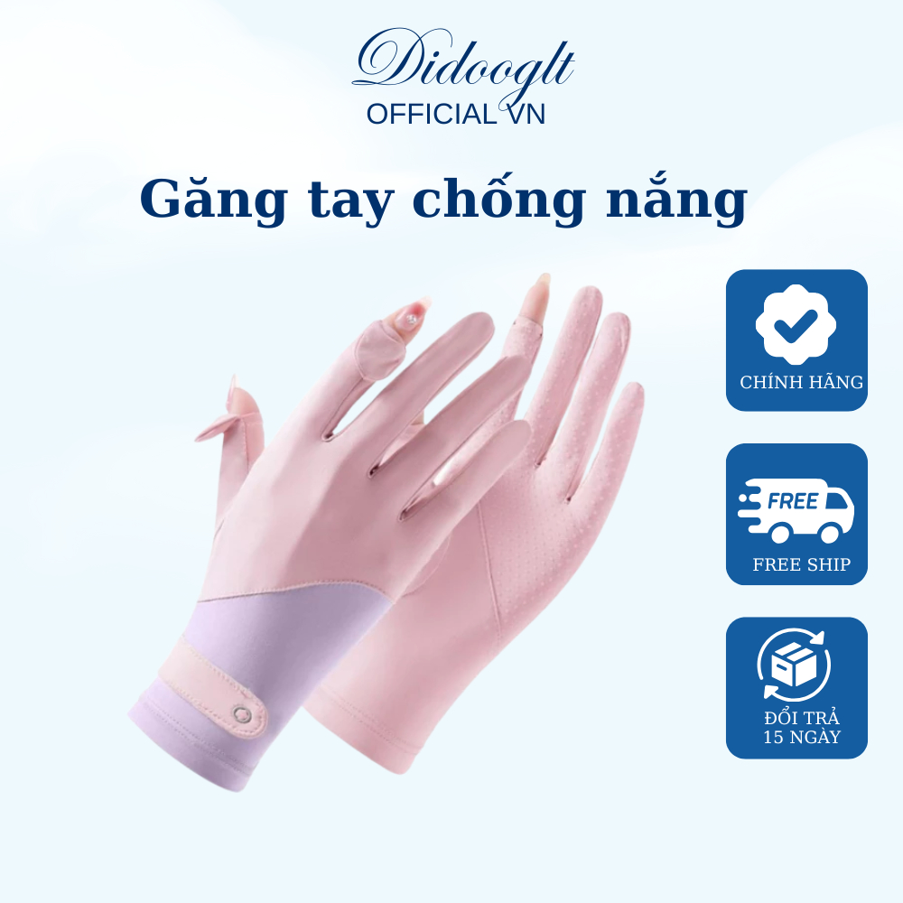 Găng Tay Chống Nắng DIDOOGLT Bao Tay Cảm Ứng Chất Lụa Băng Mát Lạnh Chống Tia UV