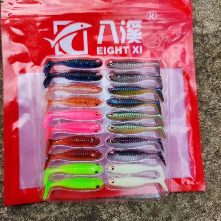 [ Mồi mềm NFF mini ] Mồi Mềm NFF Câu Lure Vỏ Đỏ Mẫu Mới, Túi 20c - MMG036