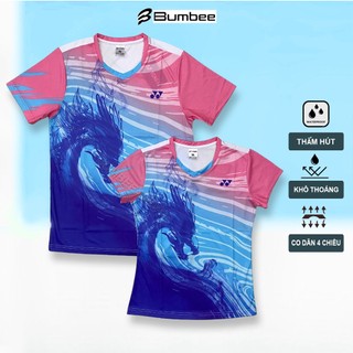  Quần áo cầu lông Yonex mới nhất chất liệu thấm hút mồ hôi co giãn 4 chiều  rồng hồng  